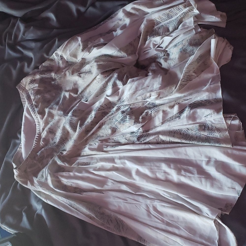 White and patterned skirt